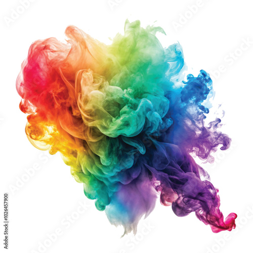 3d colorful smoke splash png design