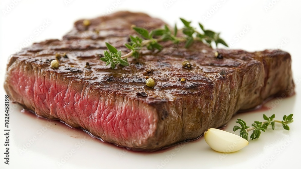 Juicy Grilled Steak with Fresh Herbs and Garlic