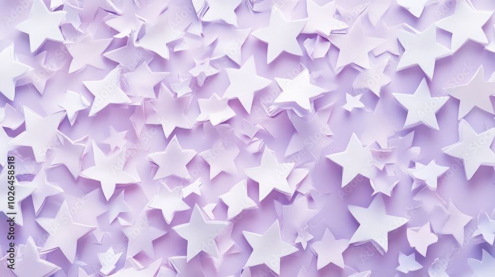 A vibrant background of layered paper stars in various sizes on a soft purple surface. A vibrant background of layered paper stars in various sizes on a soft purple surface.