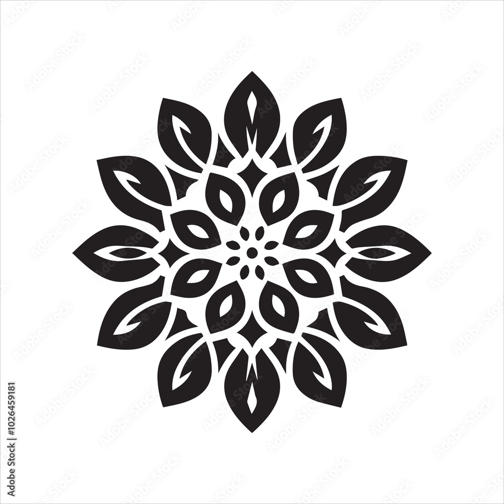 Elegant Blooms: Flower Silhouette Art Elegant Blooms: Flower Silhouette Art