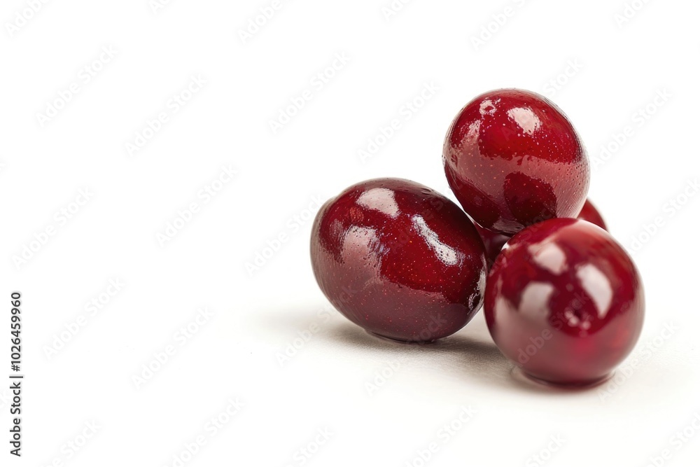 Fresh cherries piled high, a sweet and juicy treat Fresh cherries piled high, a sweet and juicy treat