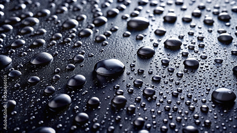 Panoramic water droplets on black background Panoramic water droplets on black background