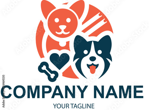 vector pet logo design 