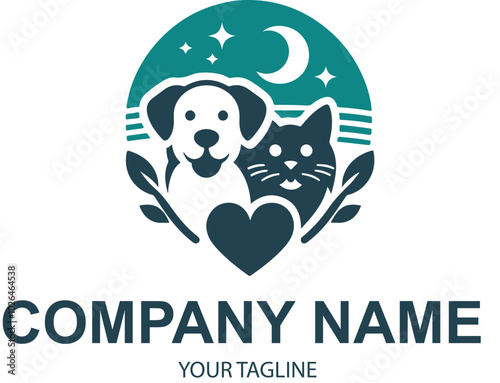 vector pet logo design 
