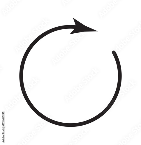 Circle Arrow icon set vector illustration, refresh, reload, Set of circle arrows rotating, different circular arrows of black color isolated, recycle sign, Arrow clock wise rotating symbol, arrow sign