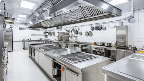 Modern Stainless Steel Commercial Kitchen Interior Design