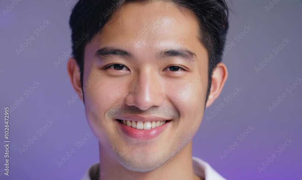 young adult korean man smiling close-up portrait young adult korean man smiling close-up portrait