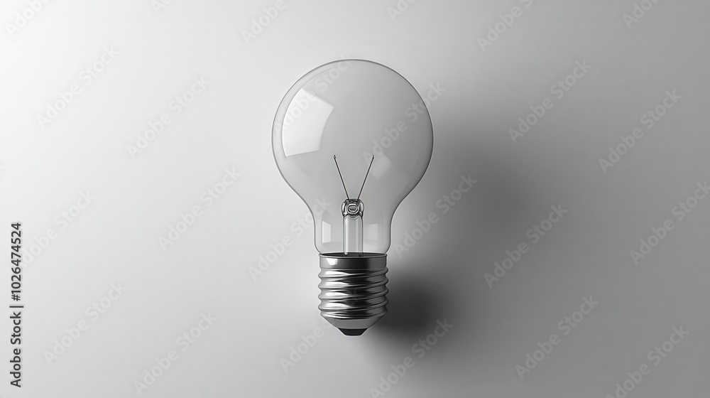Light Bulb on White Background Light Bulb on White Background