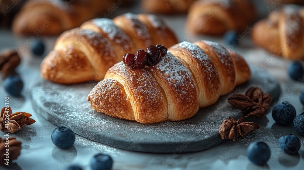 Fresh Pastries on Marble Fresh Pastries on Marble