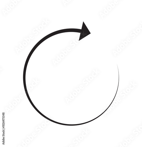 Circle Arrow icon set vector illustration, refresh, reload, Set of circle arrows rotating, different circular arrows of black color isolated, recycle sign, Arrow clock wise rotating symbol, arrow sign