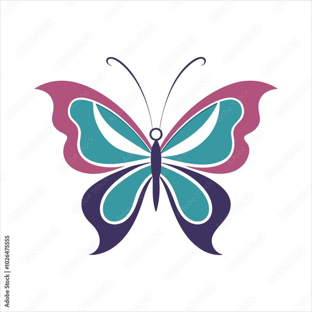 Fototapeta premium butterfly on white background