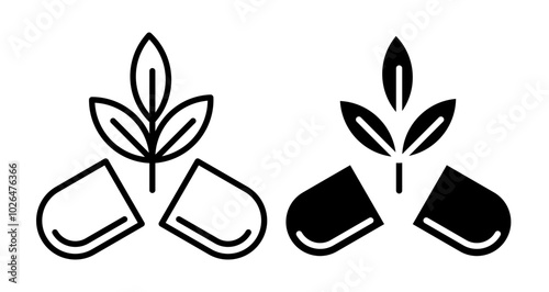 Herb eco capsule icon