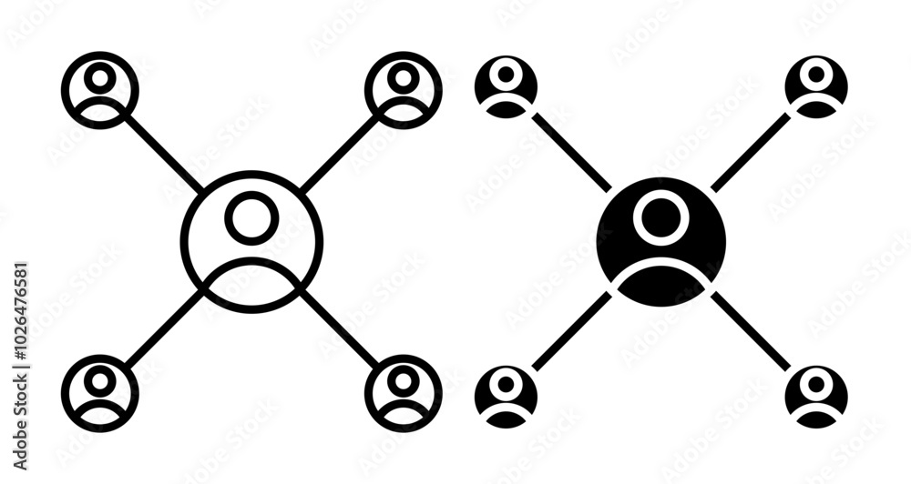 Affiliate marketing Icons set in solid and thin line style Affiliate marketing Icons set in solid and thin line style