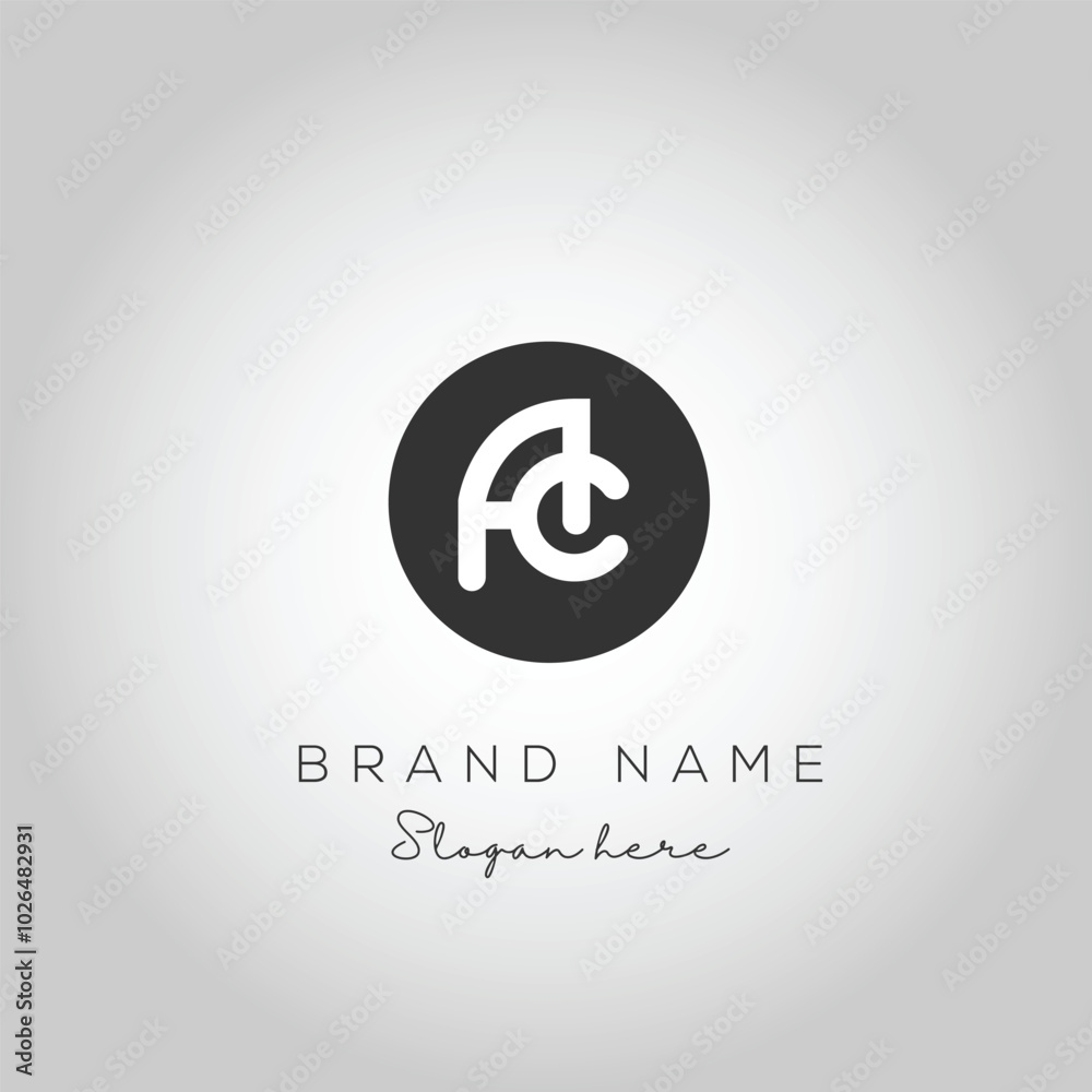 Obraz premium AC letter logo vector template. Creative AC font logo.