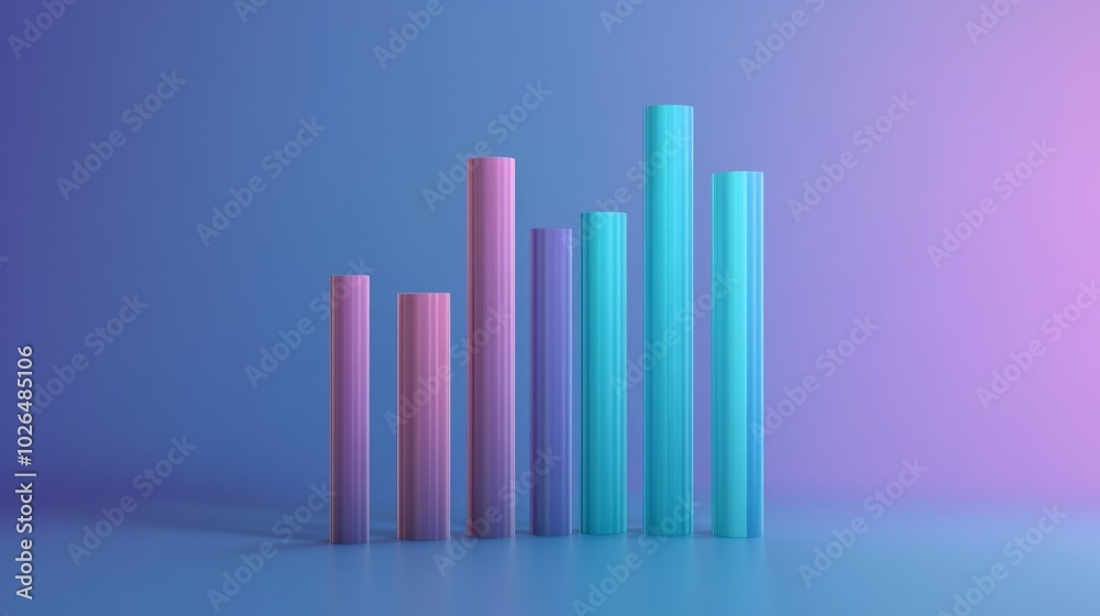 Modern Colorful Bar Chart Representation Modern Colorful Bar Chart Representation