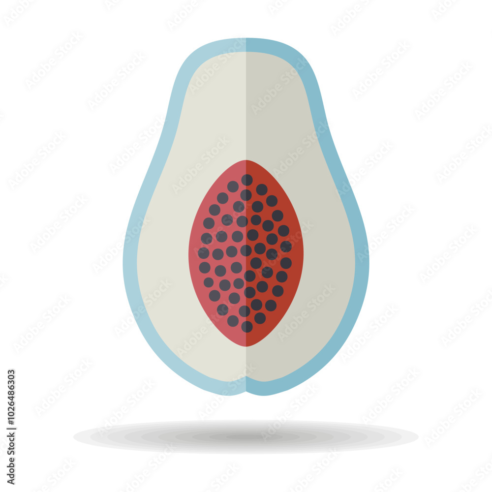 Papaya tropical fruit isolated design vector icon Papaya tropical fruit isolated design vector icon