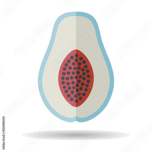 Papaya tropical fruit isolated design vector icon