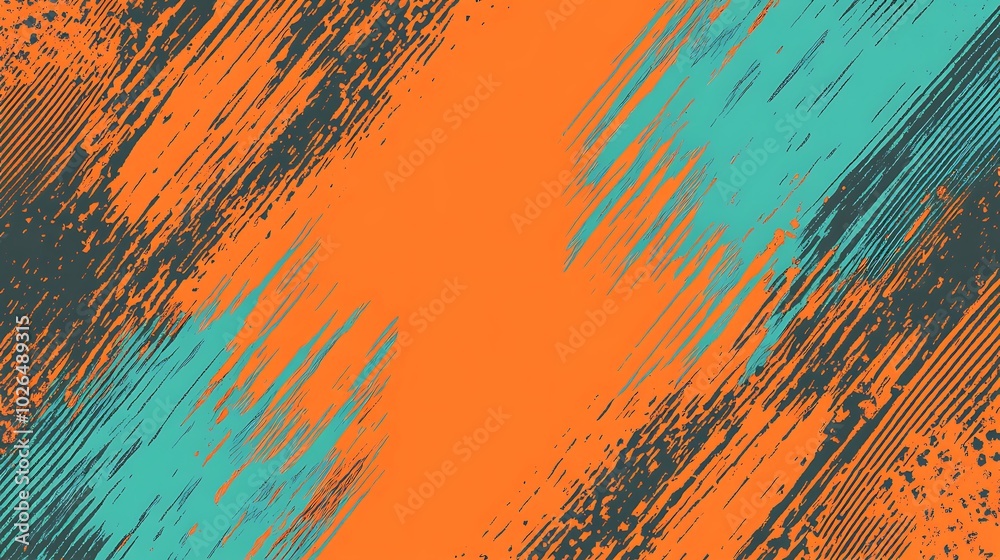 Abstract background with diagonal lines in orange and blue. Abstract background with diagonal lines in orange and blue.