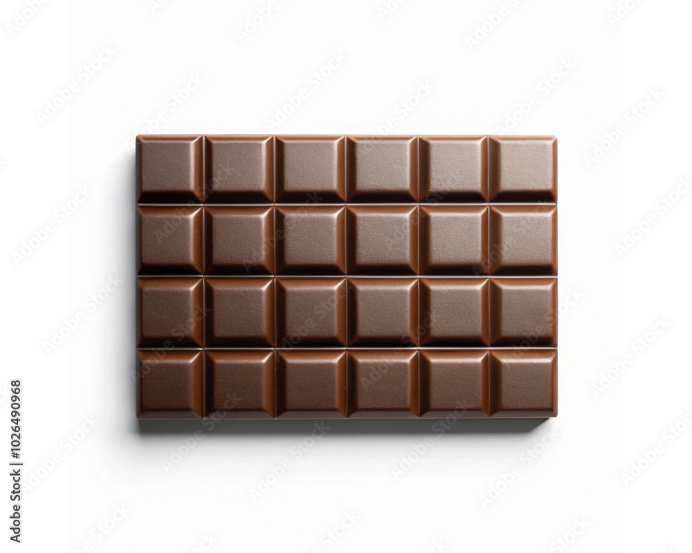 Fototapeta premium 3d illustration for tasty delicious chocolate bar cubes isolated on a white background