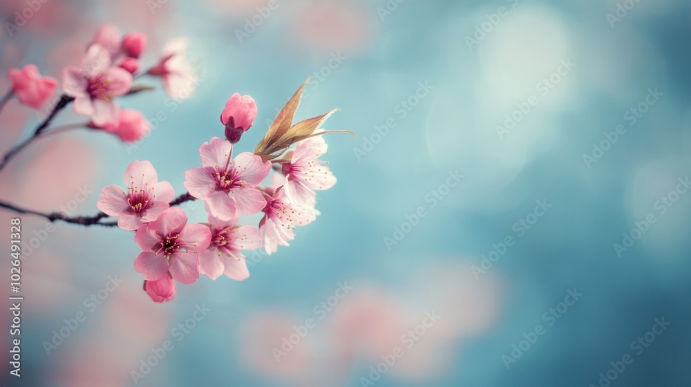 A close-up of cherry blossoms against a soft, blurred background, evoking tranquility. A close-up of cherry blossoms against a soft, blurred background, evoking tranquility.