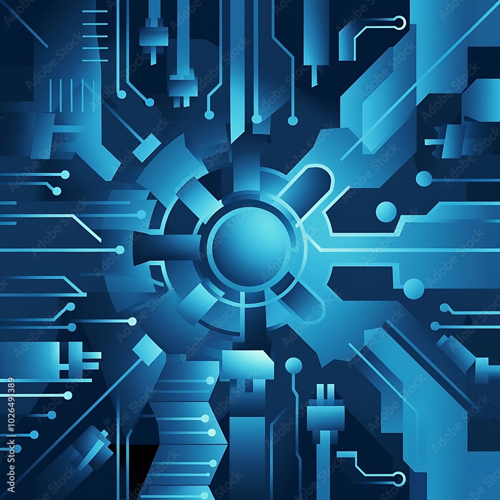 Blue geometric abstract technology and science backgroun Blue geometric abstract technology and science backgroun