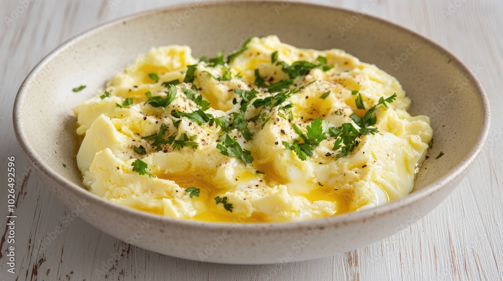 Creamy Mashed Potatoes with Herb Garnish