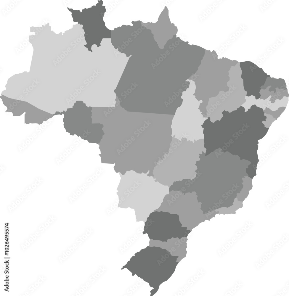 grey scale brazil map grey scale brazil map