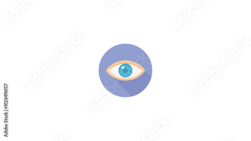 Free Download  eye flat icon isolated on a white background - GFXLoad