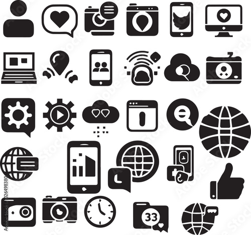 Popular Social Media Icon Collection