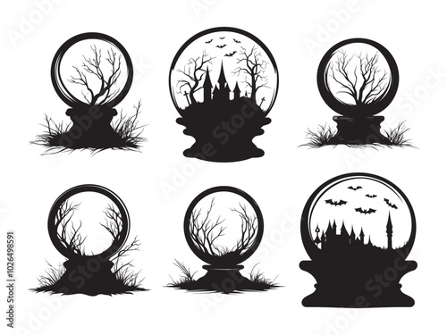 Halloween Forest Ball Silhouette
