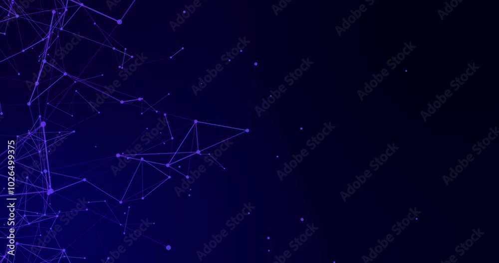 Abstract background blue network empty space network with dot line on back background