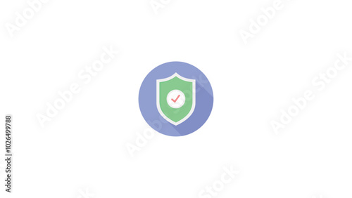 shield flat icon isolated on a white background