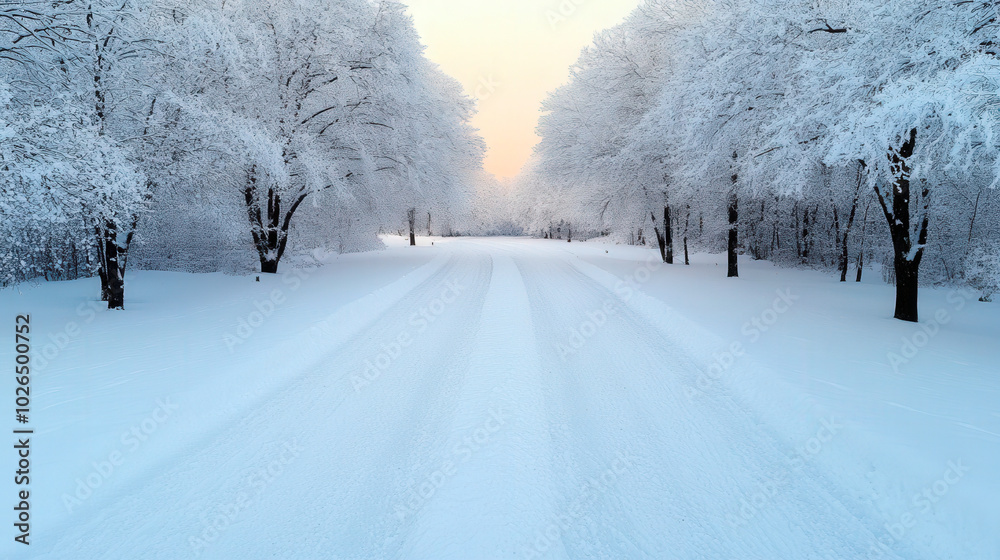 Obraz premium snow covered trees in winter