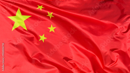 Cuadro en lienzo Close-up of a national flag of China