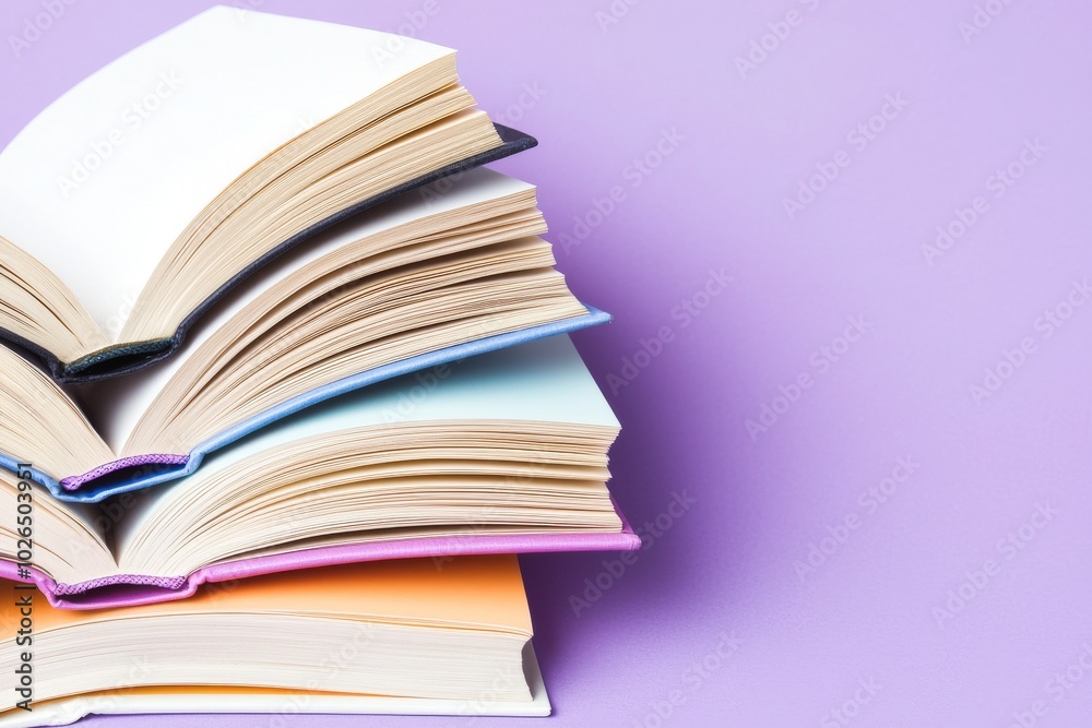 The stack of colorful books has an education background. The text can be inserted here. The stack of colorful books has an education background. The text can be inserted here.