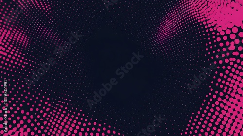 Wallpaper Mural Abstract dark blue background with pink dotted pattern forming a swirl. Torontodigital.ca