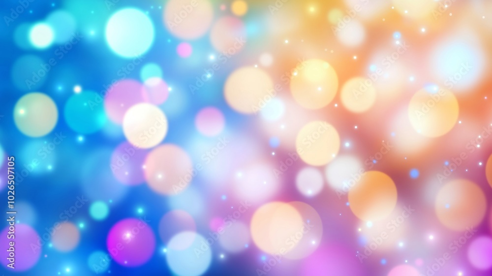 Obraz premium A Beautiful Colorful Background with Glowing Bokeh Effects