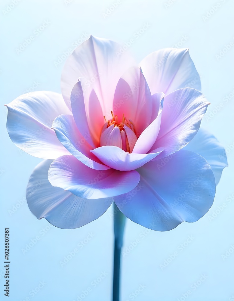 An artistic floral background displaying a lush garden scene with large, overlapping petals of orchids and lilies, rendered in a vivid impressionist style, emphasizing bright greens and other warm.