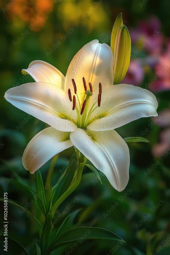 Fototapeta premium A detailed view of a single flower with a blurred out background