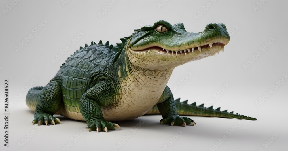 cute crocodile on a white background cute crocodile on a white background