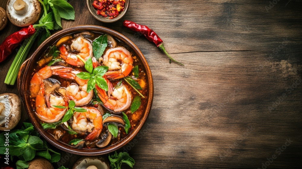 Delicious Shrimp Dish with Fresh Herbs and Spices Delicious Shrimp Dish with Fresh Herbs and Spices