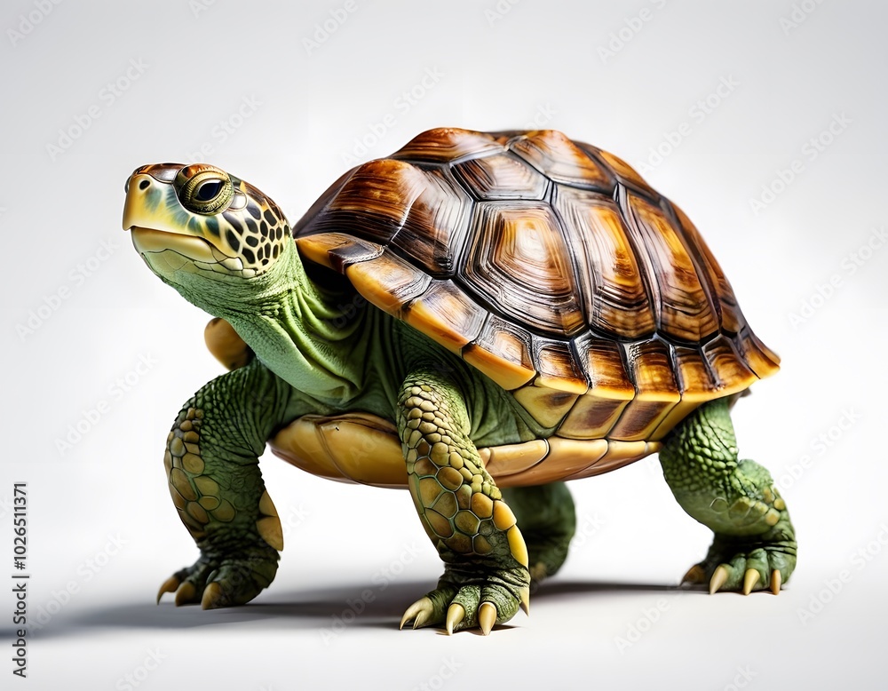 Obraz premium AI generated cute turtle on a white background