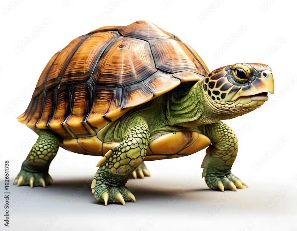 Obraz premium AI generated cute turtle on a white background