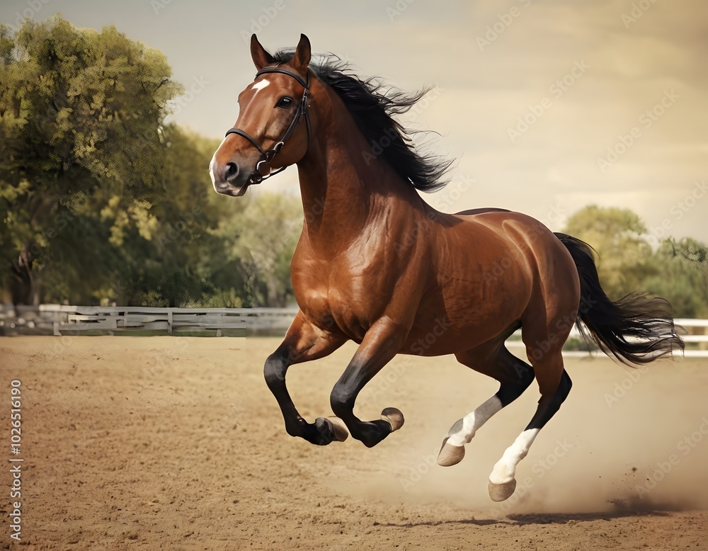 AI generated horse jumping AI generated horse jumping