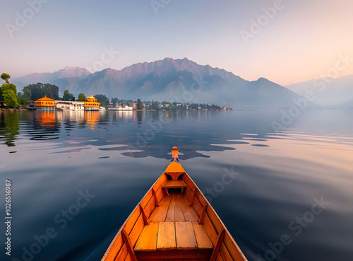 Fototapeta Naklejka Na Ścianę i Meble -  House boats on the dal lake in Srinagar