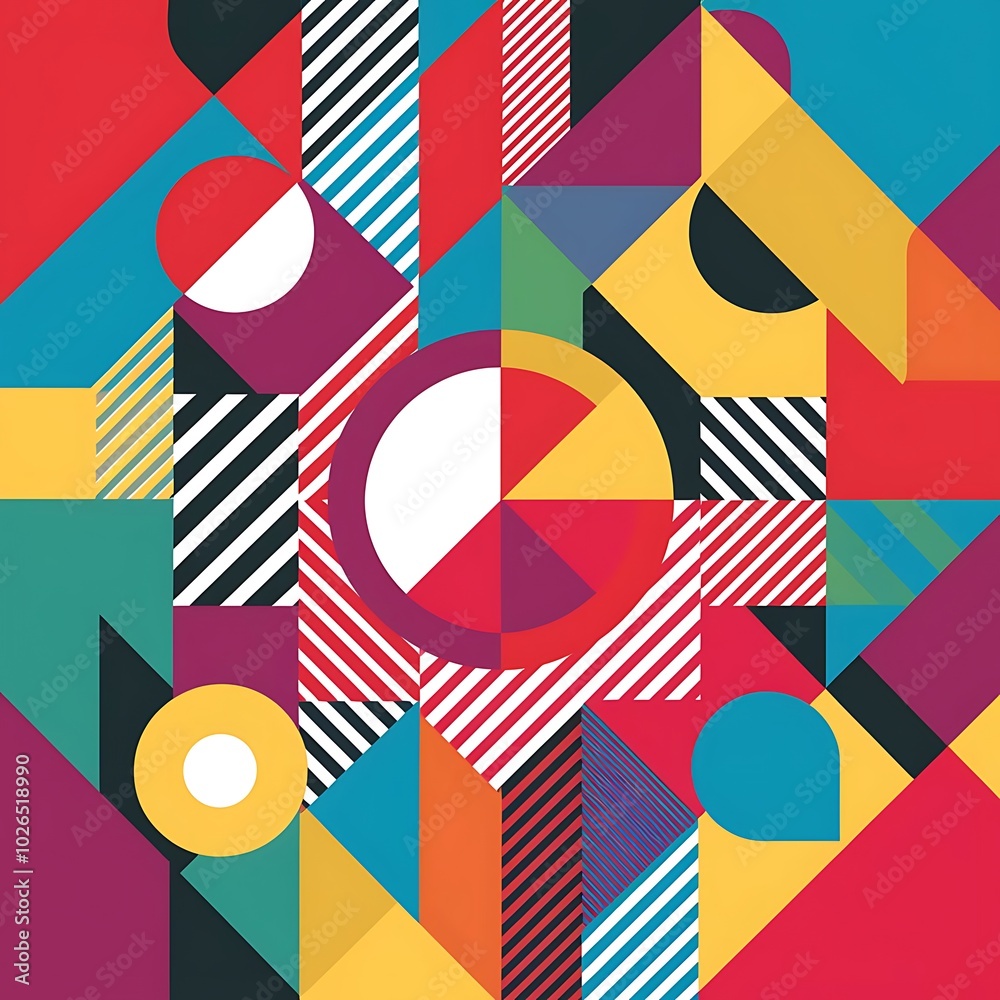 Obraz premium Colorful geometric background vector