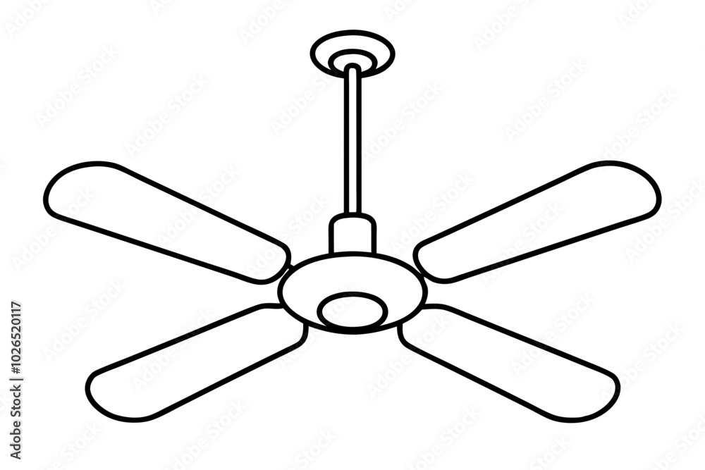 illustration of a fan on white illustration of a fan on white