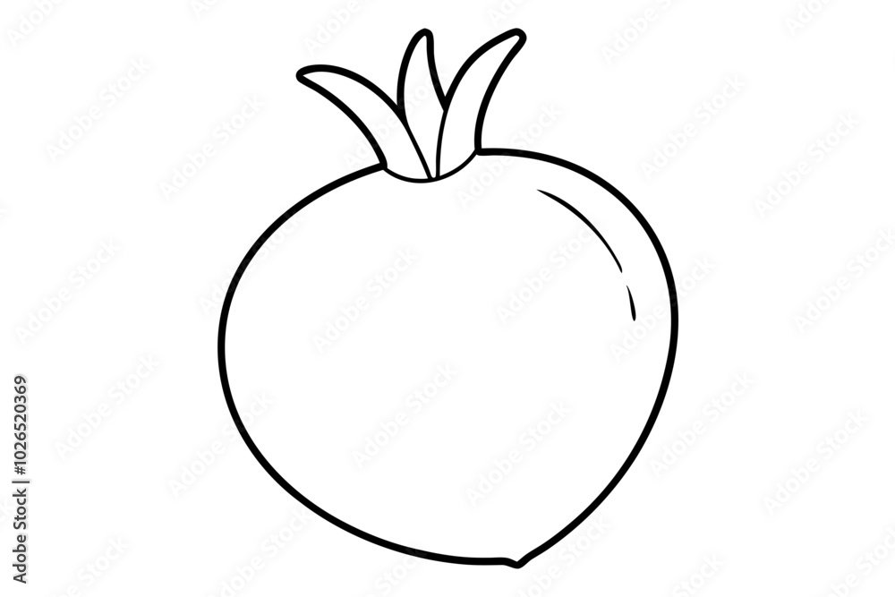 hand drawn vector illustration of an apple