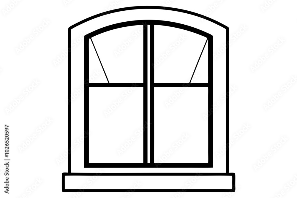 window isolated on white background window isolated on white background