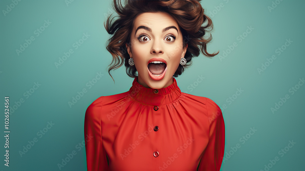 generated illustration of surprised amazed beautiful woman looking at camera. generated illustration of surprised amazed beautiful woman looking at camera.